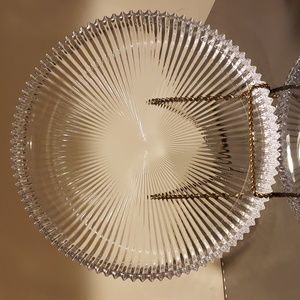 Crystal serveware 14in plate/plater